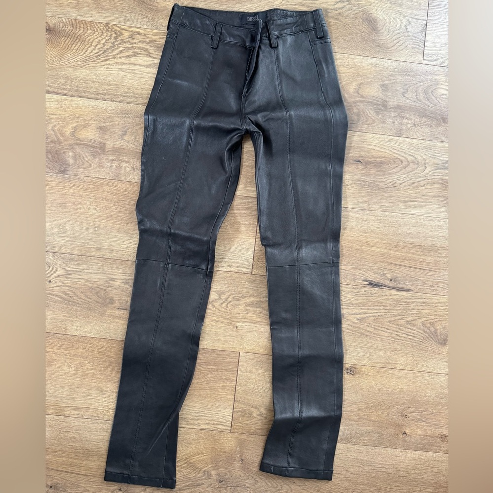 Diesel Leather Pants Size 23